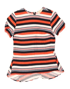 MICHAEL KORS Womens Blouse Top UK 6 XS Multicoloured Striped Viscose ZW18 - Picture 1 of 3