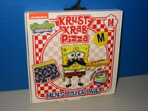 Nickelodeon SpongeBob KRUSTY KRAB PIZZA Ultra Soft Boxershorts Herren M Neu - Bild 1 von 9