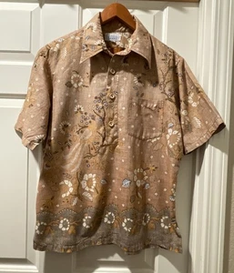 Camisa Henley Vintage Surf Line Hawaii Naturaleza Pájaro Exótico Floral Reverso Talla L - Imagen 1 de 23