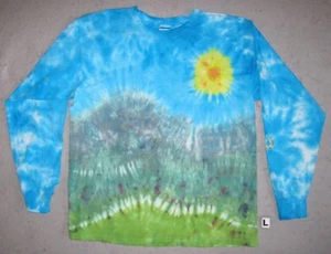 SUNNY DAY ONG SLEEVE TIE DYE T SHIRT - Picture 1 of 4