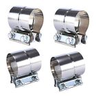 4PCS 5 inch Lap Joint Exhaust Band Clamp Muffler Sleeve Coupler Stainless Steel