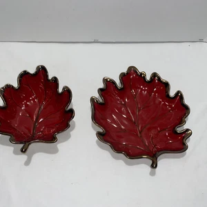 Home American Stoneware Red Oak Leaf Plate & Bowl Set - Picture 1 of 6