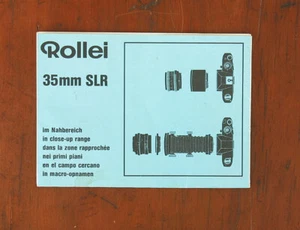 ROLLEI 35MM SLR EN RANGO DE PRIMER PLANO MANUAL/19910 - Imagen 1 de 1