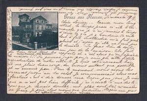 ALEMANIA 1899 'SALUDO DESDE NASSAU' POSTAL TREN METZ-GIESSEN 122 CORREO FERROVIARIO CANCELAR - Imagen 1 de 2