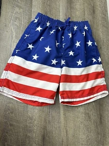 Canyon Creek American Flag swim trunks boys size Small patriotic swim shorts - Picture 1 of 4