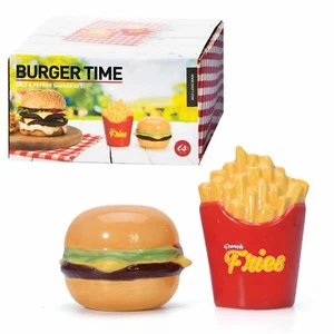 BURGER TIME SHAKERS - Salt Pepper Quirky Picnic BBQ Burger Fries **FREE DELIVERY - Bild 1 von 6