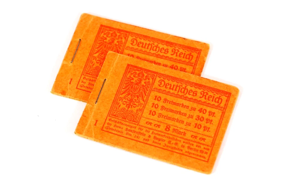 1920 Deutsches Reich German Empire Stamp Booklets Stamps 142, 143 & 139 Mint - Image 1 of 4