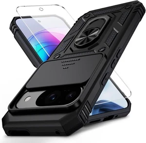 For Google Pixel 9/9 Pro Case w/Military Grade cover &Magnetic Rotated Kickstand - Picture 1 of 7