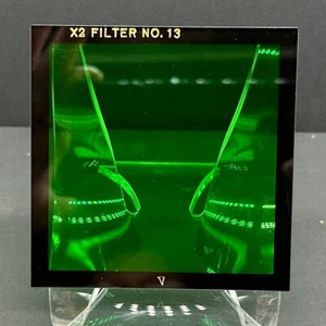 Mint NOS Kodak Wratten B-Glass 3x3 75mm X2 Filter Green #13 Box & Insert - Picture 1 of 10