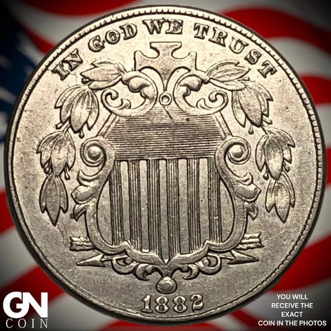 1882 Shield Nickel  Q7156 Cover