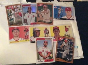 Cincinnati Reds 2020 Topps Archives lote de 9 tarjetas con Johnny Bench Deion Sanders - Imagen 1 de 1