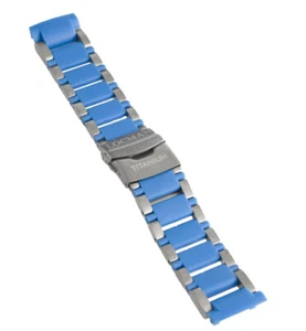 LOCMAN Men's 24mm x 24mm Blue Plastic & Titanium Watch Bracelet  - Picture 1 of 3