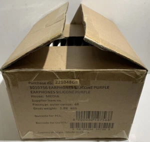Lot of 48x New Earphones Silicone Purple - Zdjęcie 1 z 8