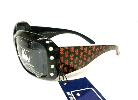 SAN FRANCISCO GIANTS WOMENS SUNGLASSES BLING UV PROTECTION AND W/FREE POUCH/BAG Cover