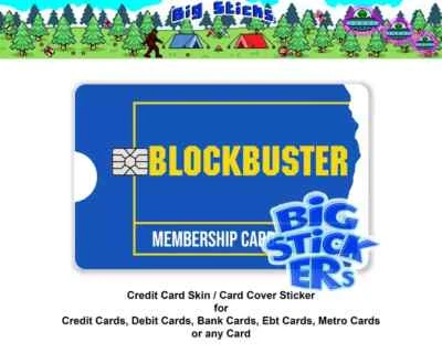 Membership Blockbuster Credit Card Skin SMART Sticker Wrap, Card Skin Decal - Image 1 of 4