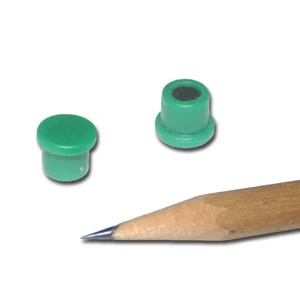 5 mini imanes de tablón de anuncios de NEODIMIO D10x8 mm verde refrigerador pizarra escuela tablero - Imagen 1 de 1