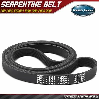 Cinturón Serpentine 85,11 pulgadas para Ford Escort 1998 1999 2000 2001 L4 2,0 L DOHC GASOLINA Foto 1 de 4