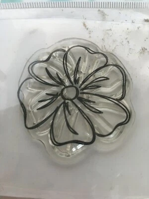 Autumn Leaves Clear Stamp Flower Pansy by Rhonna Farrer Card Making Craft Art - Image 1 of 4