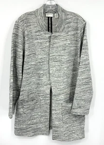 Chicos Jacket Womens 2 US Large 12 Zenergy Cardigan Athleisure Mid Length Lounge - Picture 1 of 9