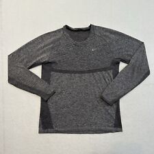 Nike TechKnit Top Long Sleeve Tech Knit Training Running Shirt Gray Size M