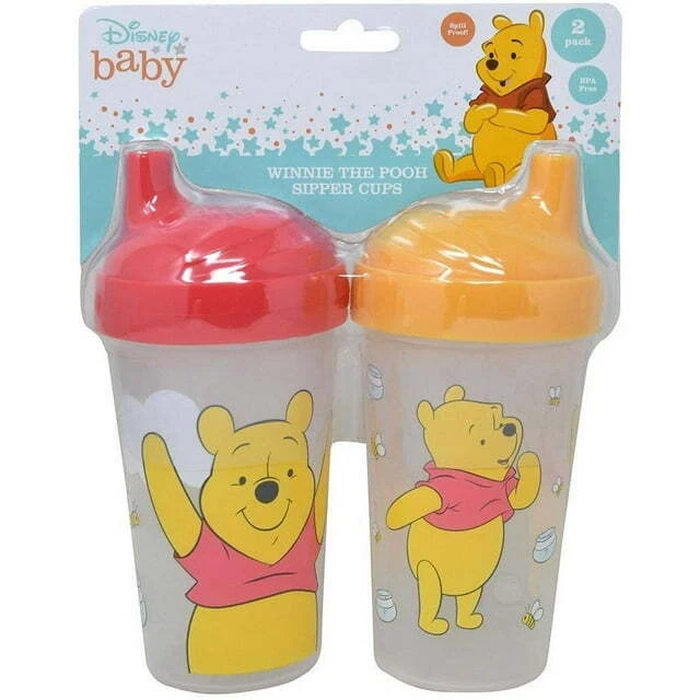 Toddler Sippy Cups for Girls/Boys | 10 Ounce Winnie The Pooh Sippy Cup 2PK NWT - Image 1 of 4