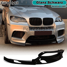 Glanz Schwarz Frontlippe Front Stoßstange spoiler Passt für BMW X5M X6M 2009-14 