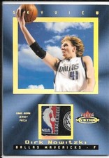 1/1 2004 Fleer Mystique Skyview SV-DN Dirk Nowitzki Relic - EX HOF *TEXCARDS*