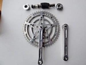 STRONGLIGHT 49D CRANKSET 52/45 - 170 MM + BOTTOM BRACKET - VGC - Picture 1 of 10