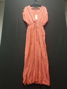 Elan Wrap Maxi Cover Up Kleid Coral Damen Größe Med 14 Boho - Bild 1 von 17