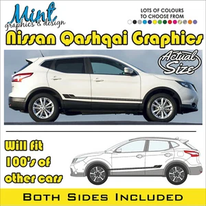 Nissan Qashqai Seitenstreifen Tekna Accenta Aufkleber Sticker Grafik KEINE P&P 005 - Bild 1 von 4
