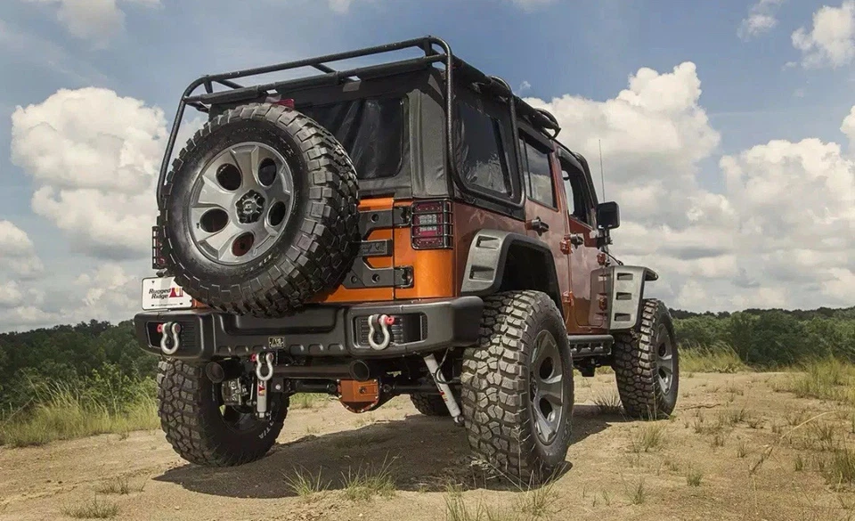 Rugged Ridge Spartacus Rear Bumper Black Fits 07-18 Jeep Wrangler JK 2/4 Door Foto 1 de 4