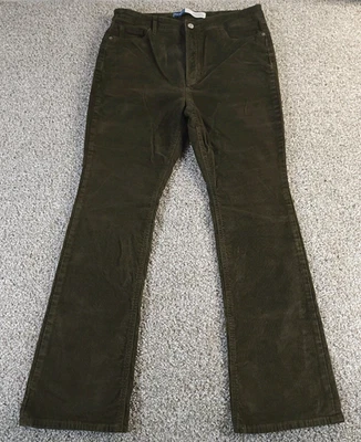 Old Navy Extra High Rise Kicker Boot Cut Corduroy Pants Womens Size 12 Brown - Image 1 of 4