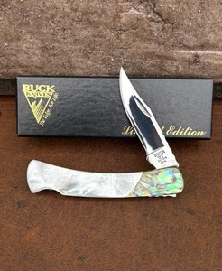 Buck Custom 55 Knife Limited Edition B055-PP-0 Pearl & Paua RARE 1of250 Made NOS - Picture 1 of 24
