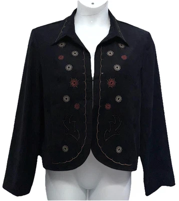 Chaqueta de manga larga vintage Zoe talla 16 ojo de gancho adornada/bordada Foto 1 de 4