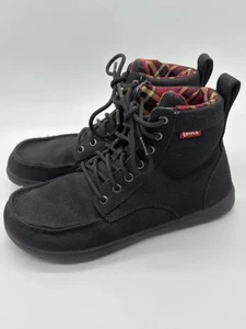 Lems Shoes Boulder Boots Minimal Black Canvas Size EU 42 Women's 10.5 Mens 9 - Picture 1 of 8