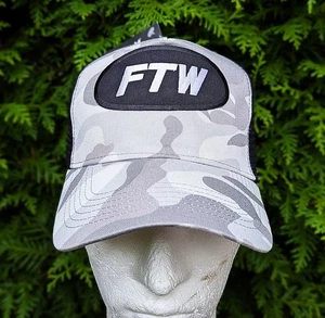 FTW ! Trucker Cap Mütze Biker Fuck The World Old School Snapback Camouflage - Picture 1 of 3