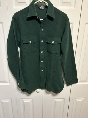 Vintage Woolrich CPO Wool Shirt Jacket Green Men Large Double Flap Pockets USA - Image 1 of 4