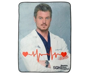 Grey's Anatomy McSteamy Plush Fleece Throw Blanket | Super Soft Decorative Co... - Picture 1 of 6