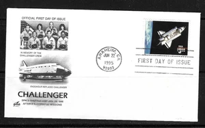 US SC # 2544 Space Shuttle Challenger FDC . Artcraft Cachet - Picture 1 of 1