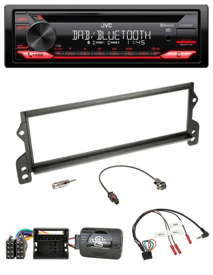 JVC CD DAB USB Bluetooth Lenkrad Autoradio für Mini (2001-2006 MOST) - Bild 1 von 4