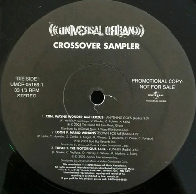 Vinyl LP Various - Universal Urban Crossover Sampler VG UMCR-05166-1 Canada - Image 1 of 4