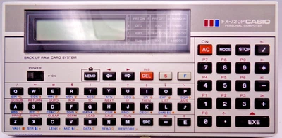 CASIO POCKET COMPUTER FX-720P (+ TASCHE, + RAM-CARD RC-4, + HANDBUCH) ✅ GETESTET - Bild 1 von 4