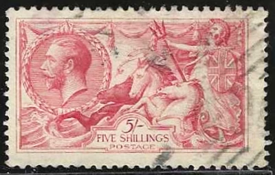 GREAT BRITAIN 1919, Sct #180, SG #416 USED F-Very Fine, King George V "Seahorse" - Image 1 of 2