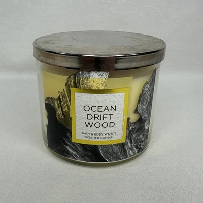Bath & Body Works OCEAN DRIFTWOOD 3 -Wick Scented Candle Oak Mahogany Lavender - Image 1 of 4