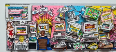 Charles Fazzino Original 3D There's A Mouse In The House  DX Computer Handsig - Bild 1 von 4