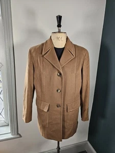 Loro Piana Wool Jacket by Prince's Women's 46" Chest Camel Overcoat UK 20-22 - Picture 1 of 21