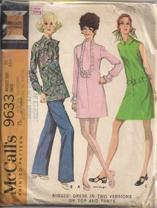Vintage Dress in Two Versions or Top and Pants Sewing Pattern M9633 Size 10 - Picture 1 of 1