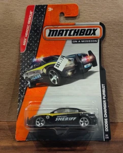 MATCHBOX 2014 MBX HEROIC RESCUE SHERIFF DODGE CHARGER PURSUIT BLACK #84 - Picture 1 of 7