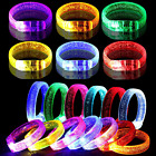 72 Packs Glow LED Bracelets 12 Neon Color Glow in the Dark Light up Bracelet Par