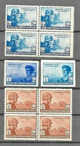 LOTE CROACIA 4 ARTÍCULOS VARIEDADES BL4 DOBLE PERFORADO Doble Impresión Imperf COMO NUEVO NH Foto 1 de 1